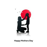 glücklich Mütter Tag senden Liebe Botschaft zu das Beste Mama vektor