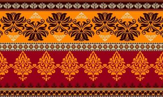 design batik traditionell bakgrund röd orange vektor