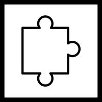 Vektor-Puzzle-Stück-Symbol vektor