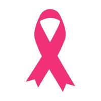 Rosa Band unterzeichnen. Brust Krebs Bewusstsein Monat. vektor