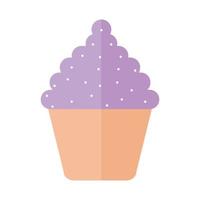 Cupcake mit lila Farbe vektor