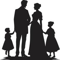 strålnings relationer familj element ler förenad av Lycklig familj emblem vektor
