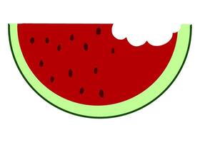 Bitten skiva av vattenmelon vektor