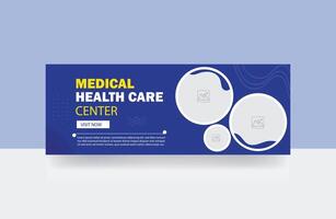 medicinsk sjukvård Centrum omslag baner design mall vektor