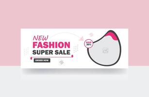 Neu Mode Super Verkauf Sozial Medien Banner Netz Startseite Vorlage vektor
