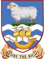 Mantel von Waffen von das Falkland Inseln vektor