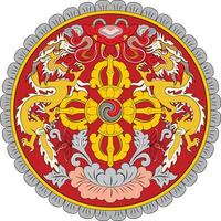 nationell emblem av bhutan vektor