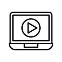 video marknadsföring vektor linje ikon design