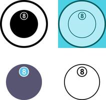 einzigartig acht Ball Symbol Design vektor