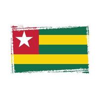Togo-Flagge mit Aquarell Pinsel vektor