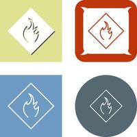 fara av flamma ikon design vektor