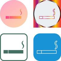 einzigartig zündete Zigarette Symbol Design vektor