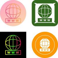 einzigartig Welt breit Netz Symbol Design vektor
