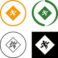 zerquetschen Zone Symbol Design vektor