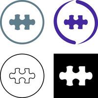 einzigartig Puzzle Stück Symbol Design vektor