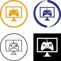 einzigartig online Spiele Symbol Design vektor