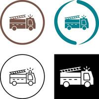 einzigartig Feuer LKW Symbol Design vektor