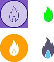 einzigartig Feuer Symbol Design vektor