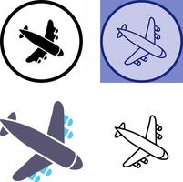 landande flygplan ikon vektor