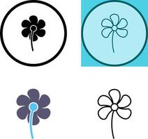 klein Blumen Symbol vektor