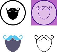 Bart und Schnurrbart Symbol vektor