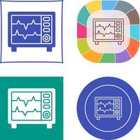 Herz Bewertung Monitor Symbol vektor