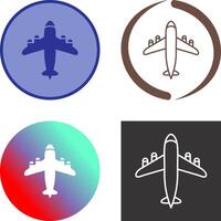 fliegendes Flugzeug-Icon-Design vektor