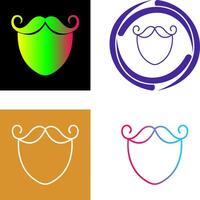 Bart und Schnurrbart Symbol Design vektor