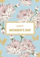 Shabby Chic-Chrysanthemen der glücklichen Frauen Tag vektor