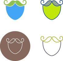 Bart und Schnurrbart Symbol Design vektor