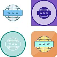 Welt breit Netz Symbol Design vektor