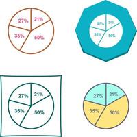 Kreisdiagramm-Icon-Design vektor