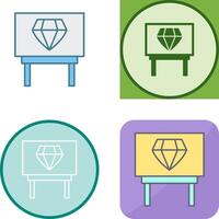 Diamant Ausstellungsstück Symbol Design vektor