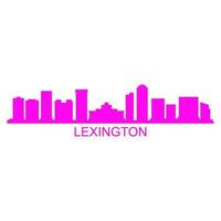 Skyline von Lexington auf weißem Hintergrund vektor