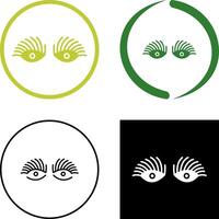 lange Wimpern Symbol Design vektor