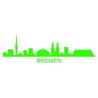 Bremer Skyline auf weißem Hintergrund vektor