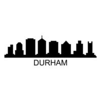 durham skyline på vit bakgrund vektor