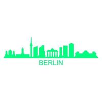 Berliner Skyline auf weißem Hintergrund vektor