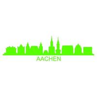 Aachener Skyline auf weißem Hintergrund vektor