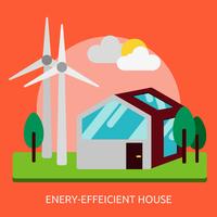 Energi effektiv Hus Konceptuell illustration Design vektor