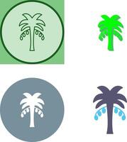 kokos träd ikon design vektor