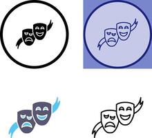 Theater Masken Symbol Design vektor