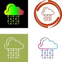 Cloud-Codierungs-Icon-Design vektor
