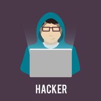 Hacker-Symbole flach vektor