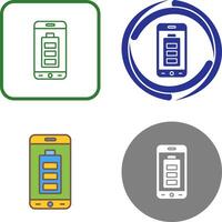 Handy, Mobiltelefon Batterie Symbol Design vektor