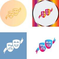 Theater Masken Symbol Design vektor