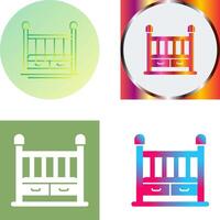 Babybett-Icon-Design vektor