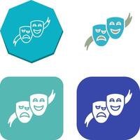 Theater Masken Symbol Design vektor