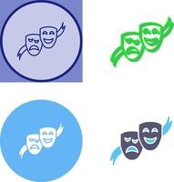 Theater Masken Symbol Design vektor