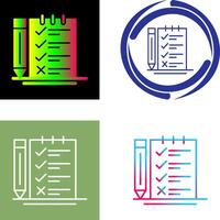 Umfrage Checkliste Symbol Design vektor